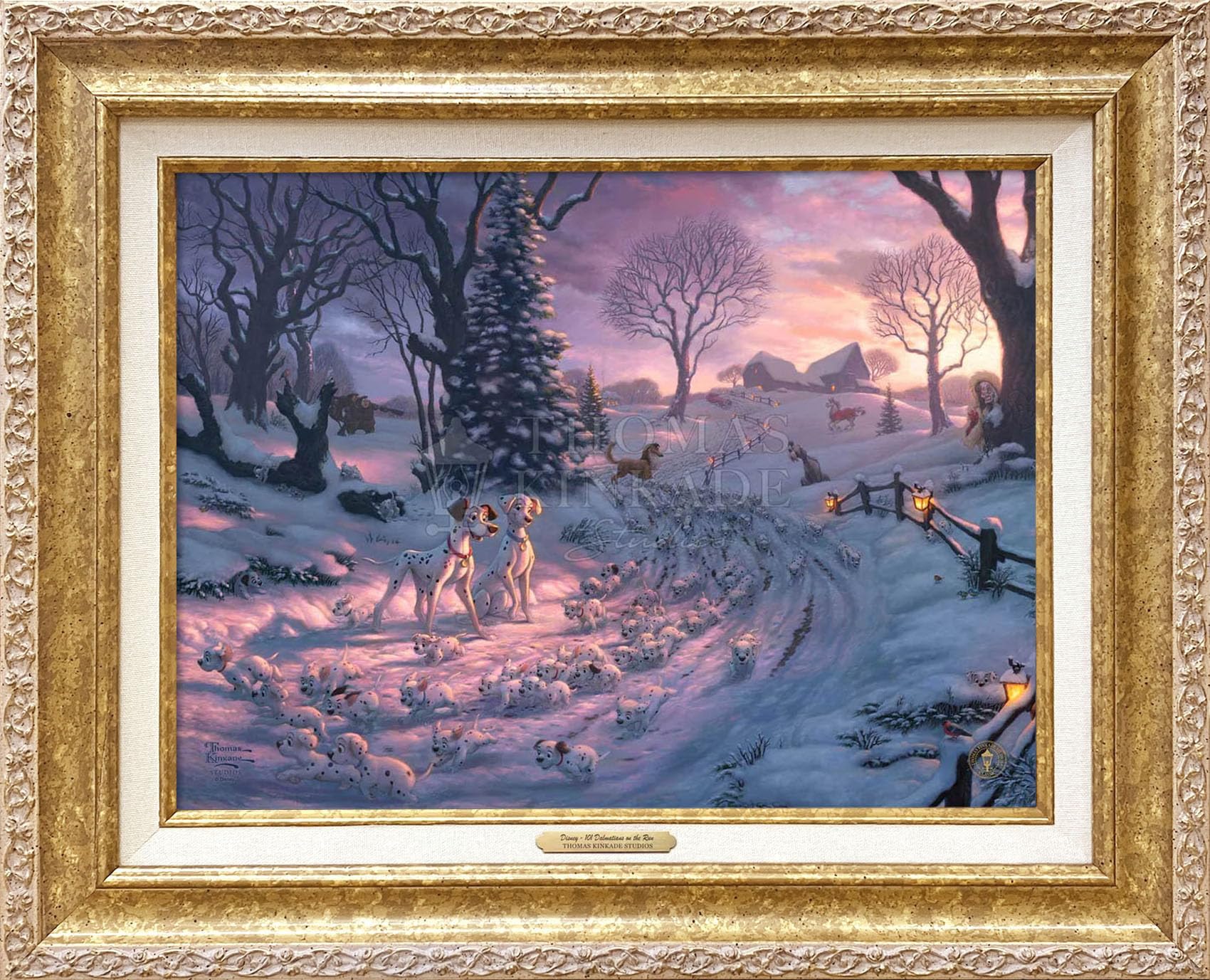 トーマスキンケード101キャンバスアート101匹わんちゃん絵画新品